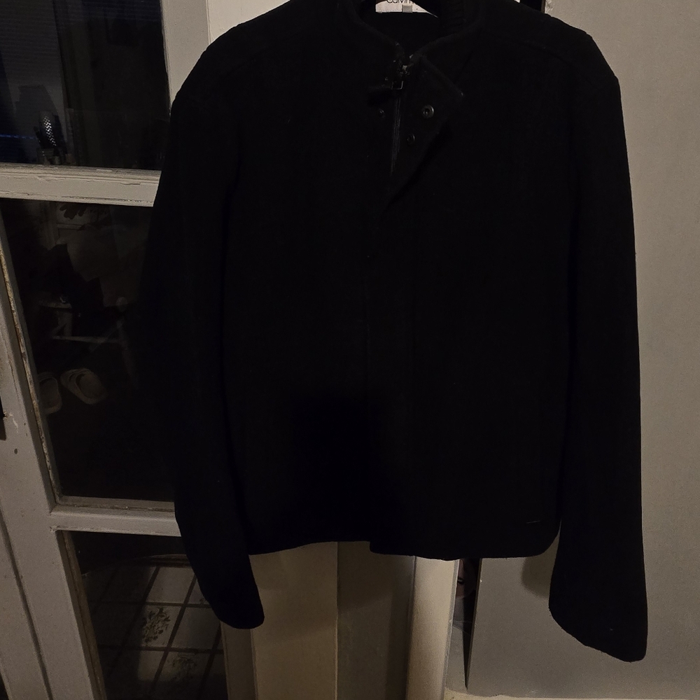 Calvin Klein Men's Black Wool Jacket. Size M